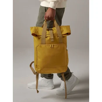 Recycled Twin Handle Roll-Top Laptop Backpack