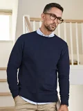 Ribbed Interlock Crew Neck