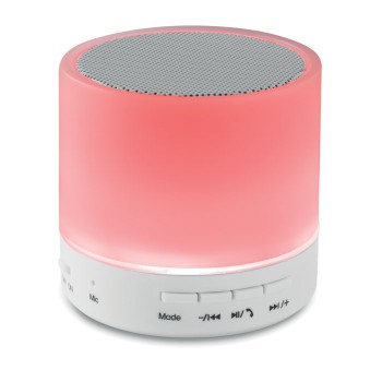 ROUND WHITE - Speaker wireless con LED