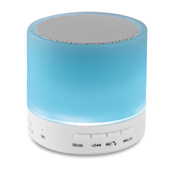 ROUND WHITE - Speaker wireless con LED