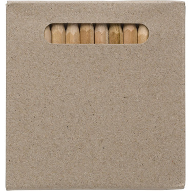 Set 12 matite in legno corte colorate Devin