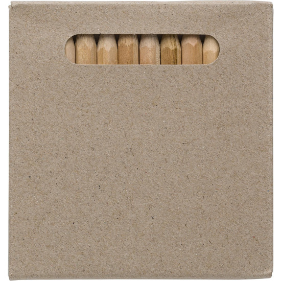 Set 12 matite in legno corte colorate Devin