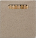 Set 12 matite in legno corte colorate Devin