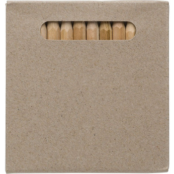 Set 12 matite in legno corte colorate Devin