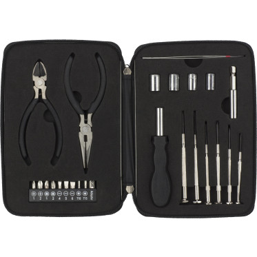 Set attrezzi 26 pezzi, custodia in metallo Alisha