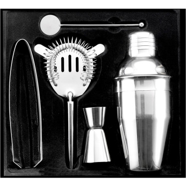 Set cocktail 5 accessori, in acciaio inox Natalina