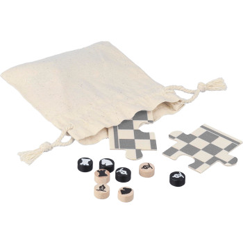 Set Gioco scacchi e dama in legno in legno Hank