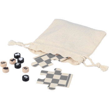 Set Gioco scacchi e dama in legno in legno Hank