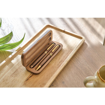 Set scrittura in legno di noce Adelina