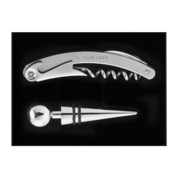 Set vino 2 accessori, in acciaio inox Eve