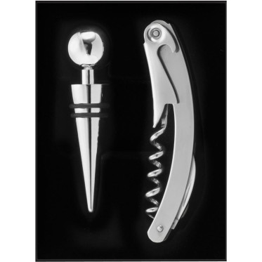 Set vino 2 accessori, in acciaio inox Eve