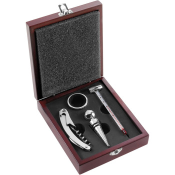 Set vino 4 accessori, in acciaio inox Brady