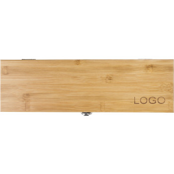 Set vino in bamboo ed acciaio inox Gareth
