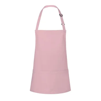 Short Bib Apron Basic With Buckle And Pocket 