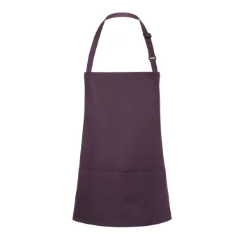 Short Bib Apron Basic With Buckle And Pocket 