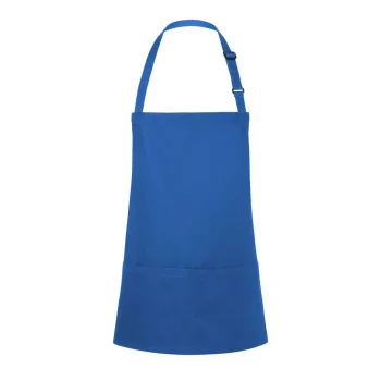 Short Bib Apron Basic With Buckle And Pocket 