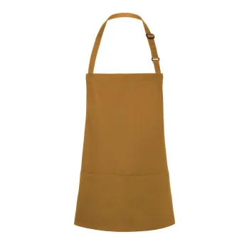 Short Bib Apron Basic With Buckle And Pocket 