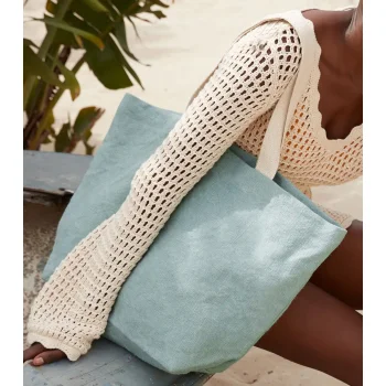 Soft Washed Jute Beach Bag 
