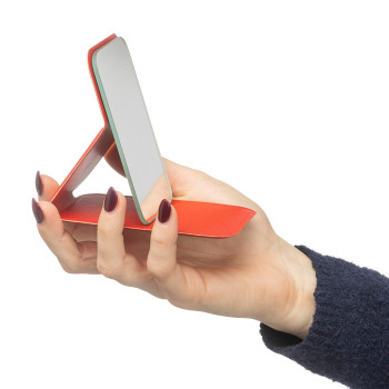 Specchietto in vetro con custodia in PU riciclato Mio