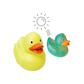 Squeaky duck, colour changing UV
