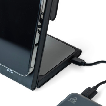 Stazione di ricarica wireless 3-in-1 in ABS riciclato Valerio