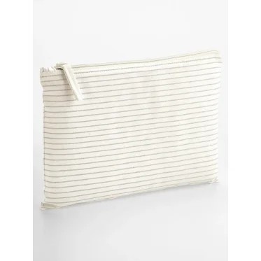 Striped Organic Cotton Accessory Pouch