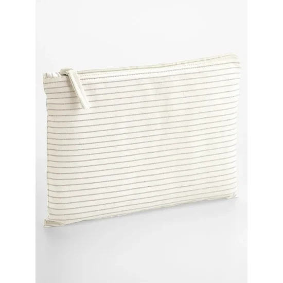 Striped Organic Cotton Accessory Pouch