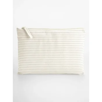 Striped Organic Cotton Accessory Pouch