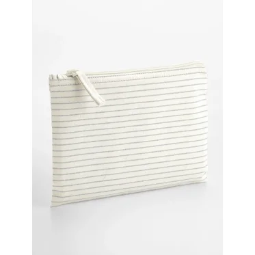 Striped Organic Cotton Accessory Pouch