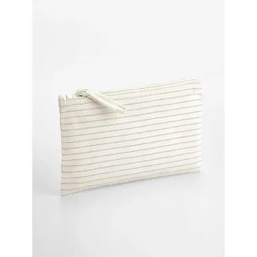 Striped Organic Cotton Accessory Pouch