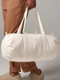 Striped Organic Cotton Barrel Bag
