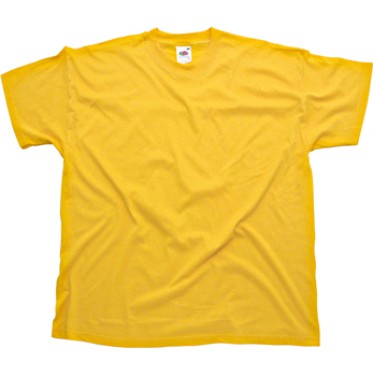 T-shirt fruit girocollo in colore giallo, manica corta. Taglia XXL.