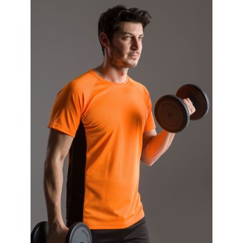 T-shirt m/corte 100% pol. fasc