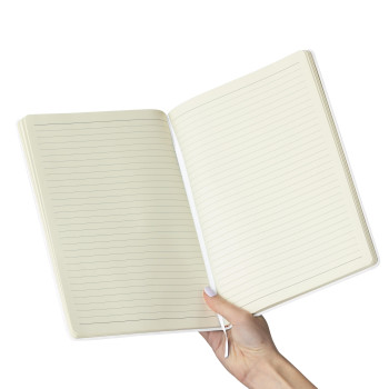 Taccuino formato +/- A4 certificato FSC® in PU riciclato Azure