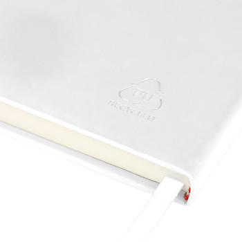 Taccuino formato +/- A4 certificato FSC® in PU riciclato Azure