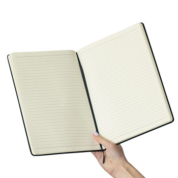 Taccuino formato +/- A4 certificato FSC® in PU riciclato Azure