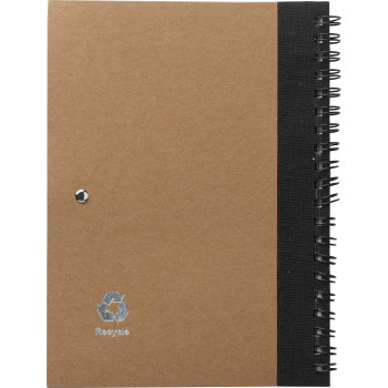 Taccuino in carta riciclata, con penna a sfera Stella