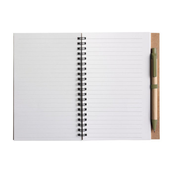 Taccuino Stella | Cartone riciclato | pagine a righe | Penna a sfera