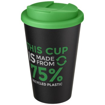 Tazza Americano® Eco da 350 ml in materiale riciclato e con coperchio ermetico
