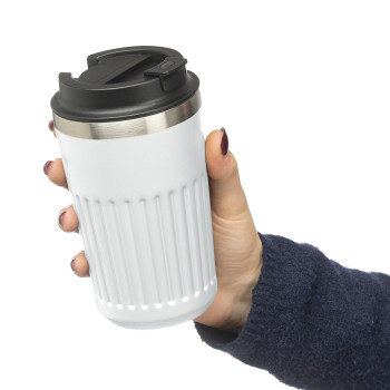 Tazza da viaggio in acciaio inossidabile riciclato Chiara 400 ml