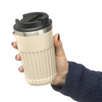 Tazza da viaggio in acciaio inossidabile riciclato Chiara 400 ml