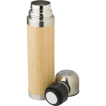 Thermos in acciaio inox e bamboo, capacità 400 ml Frederico