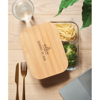 TUNDRA 3 - Porta pranzo in vetro e bamboo