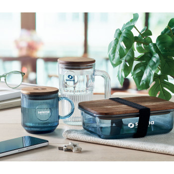 VITRIO MUG - Tazza in vetro a coste da 300 m