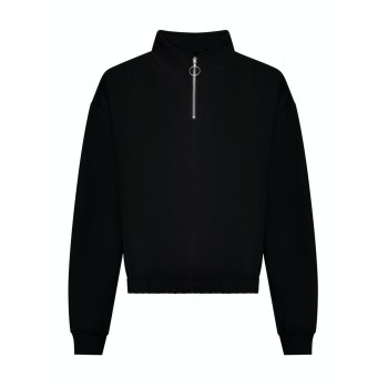 WOM CROP 1/4 ZIP SWEAT 80%C20%