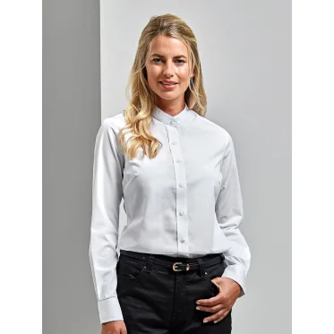 Women's Banded Collar 'Grandad' Shirt