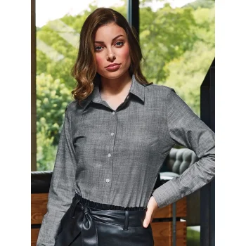 Women's Cotton Slub Chambray Long Sleeve Shirt