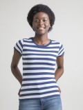 WOMEN'S STRIPY TEE 100%C