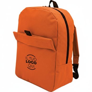 Zainetto sportivo in poliestere 600D con tasca frontale