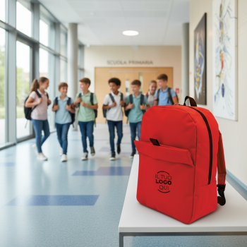 Zainetto sportivo in poliestere 600D con tasca frontale